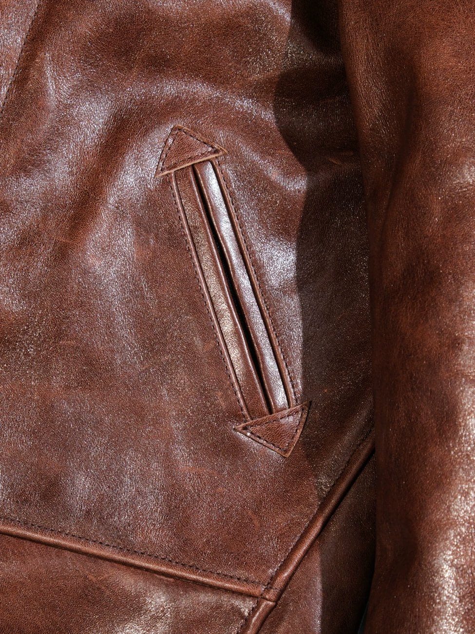 Shawl Collar Cossack Jacket — Light Brown, 1930s Horsehide