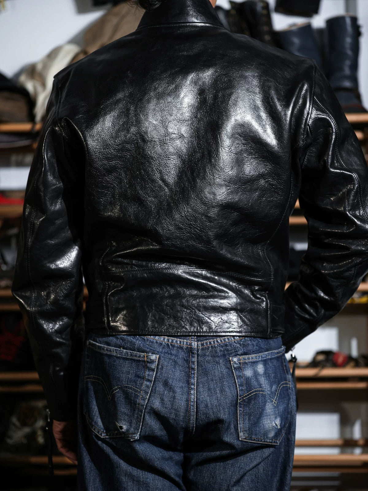 BLACK RIDGE Jacket ウエストシェイプ短丈 ホースハイド