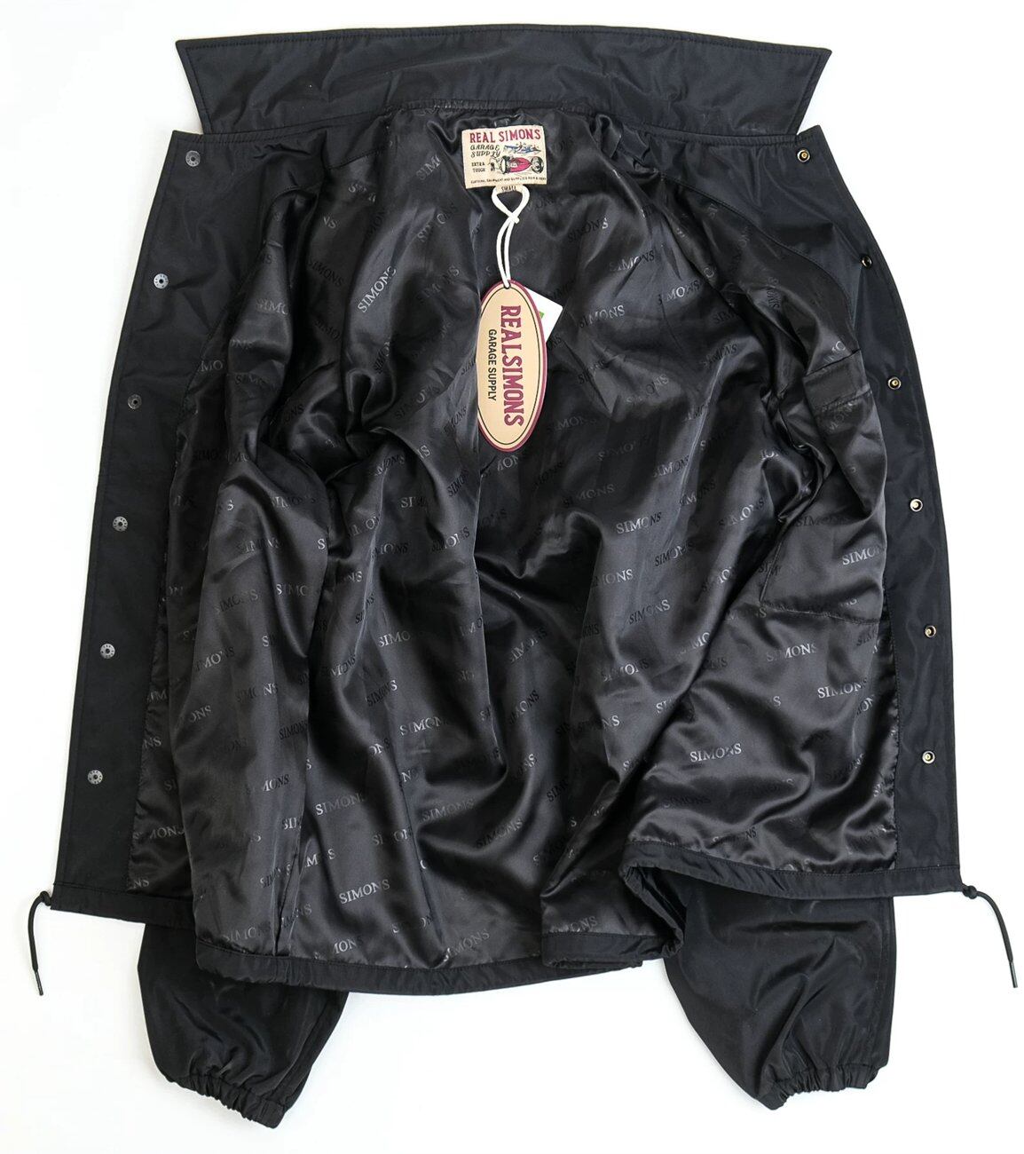 Coach Jacket — Riding, Waterproof, Black Nylon