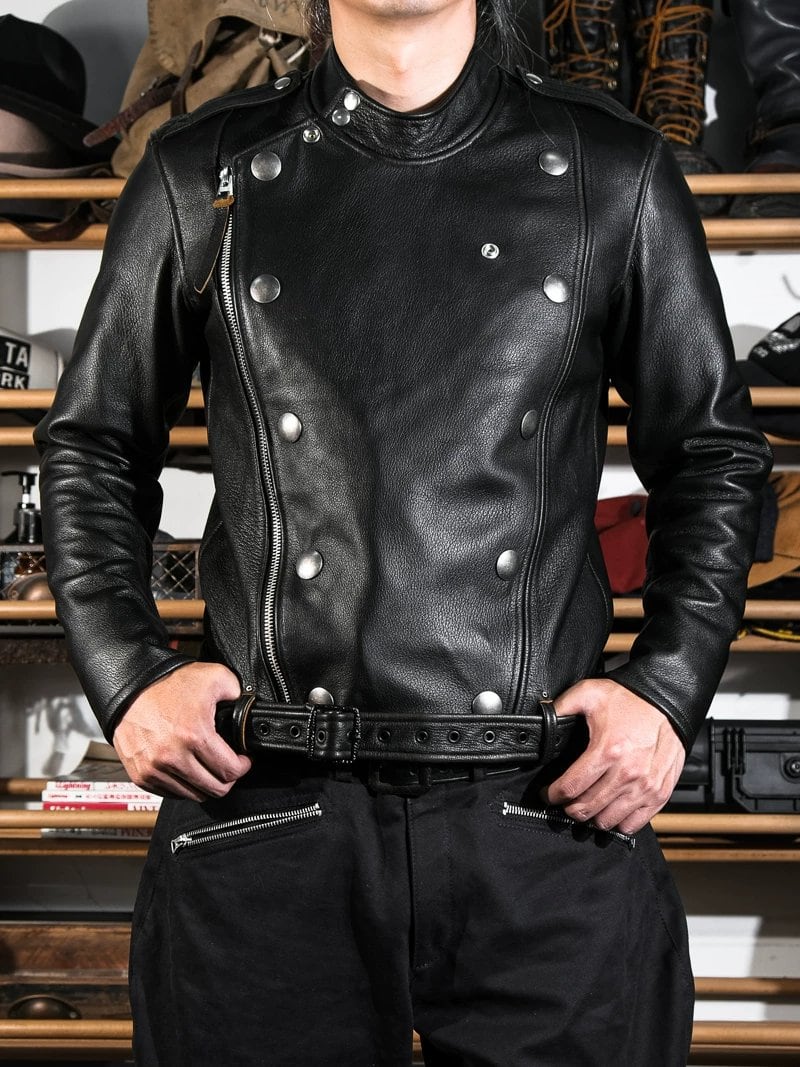 Double-Breasted Riders Jacket J-31 — 1930s Goatskin