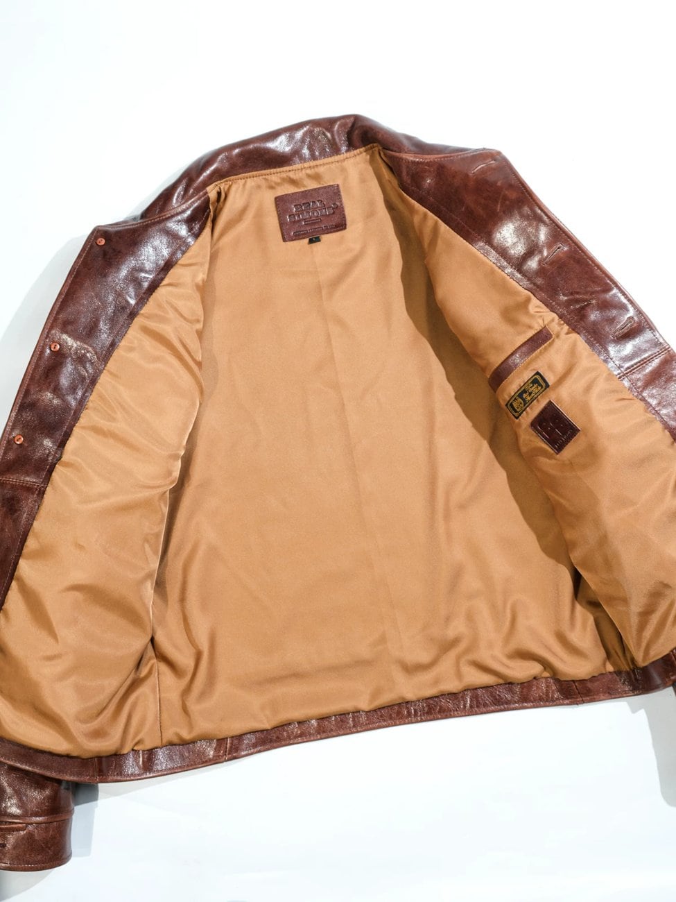 Shawl Collar Cossack Jacket — Light Brown, 1930s Horsehide