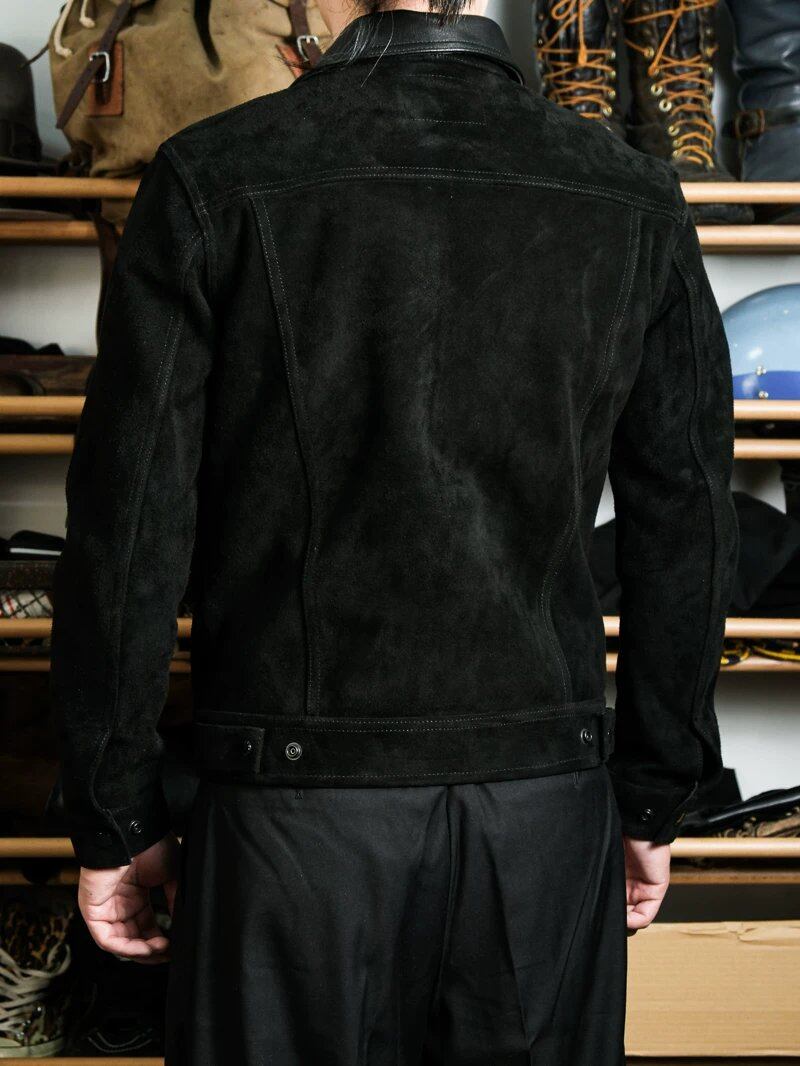 Suede Trucker Jacket — Third Type, Goat Suede