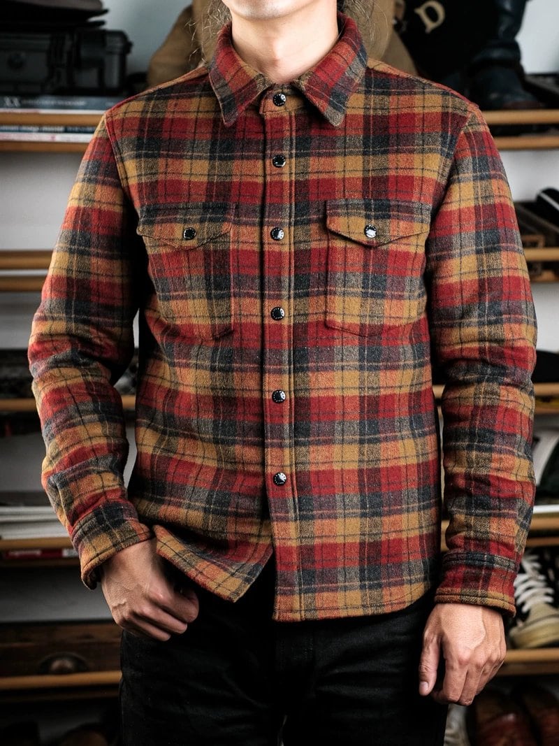 CPO Shirt Jacket — Check, Heavy, Coffee Brown Wool