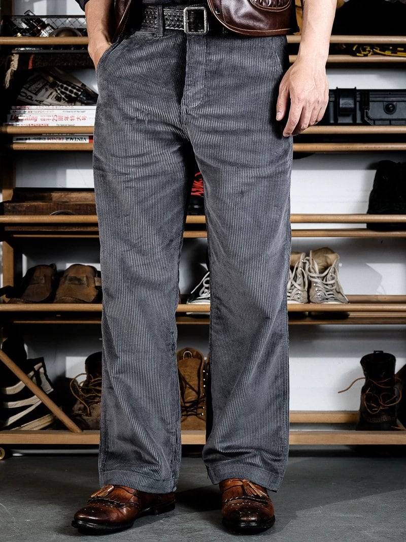 Corduroy Trousers — Wide Straight, 50s Corduroy