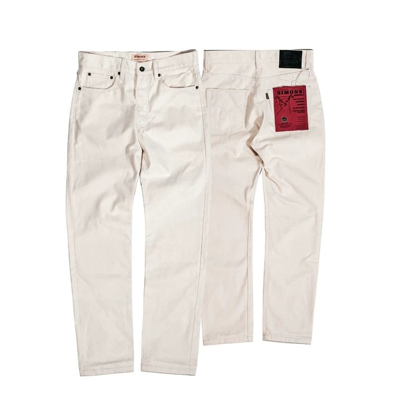 セルビッジデニム 14oz スリムストレート 無染ナチュラル デニム