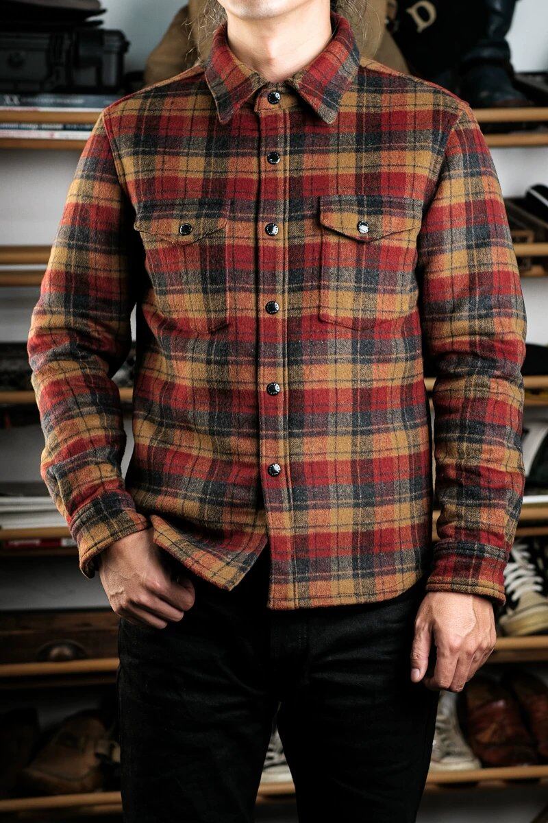 CPO Shirt Jacket — Check, Heavy, Coffee Brown Wool