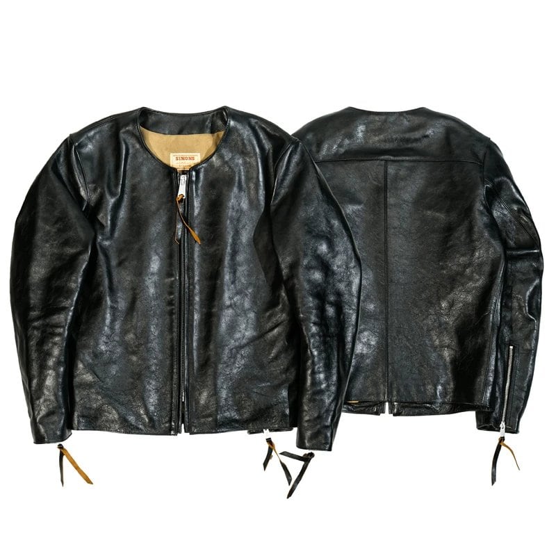 Café Racer Crew Neck — Tea-Core, 1960s Horsehide