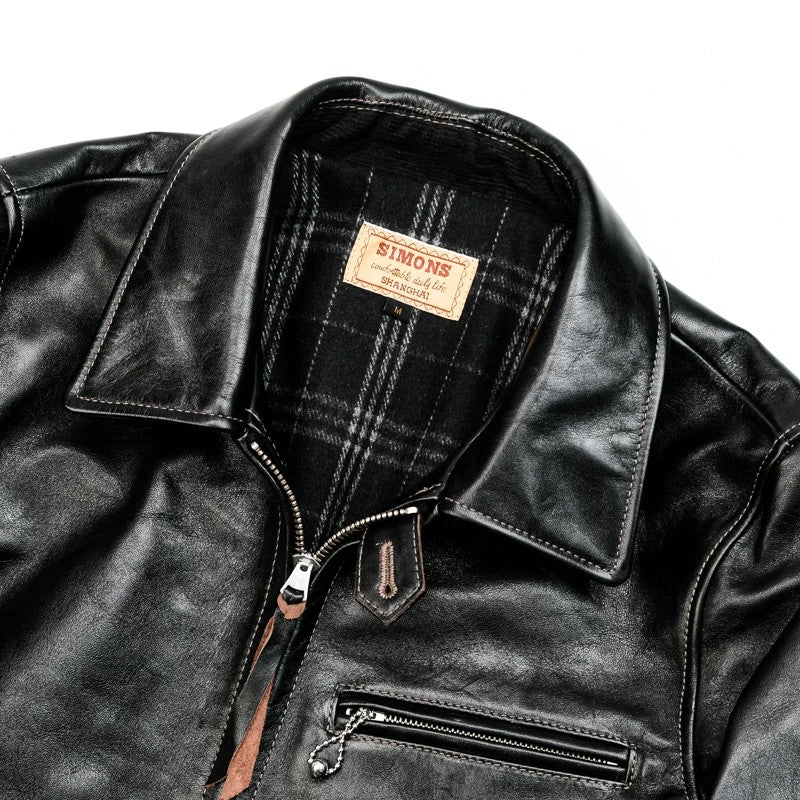 1930s ハーフベルト レザージャケット ヴィンテージ加工 ホースハイド