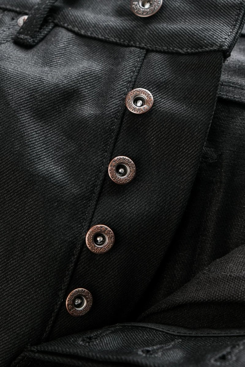 セルビッジデニム 14oz スリムテーパード ブラック デニム