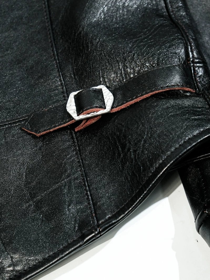 JS02 シングルレザージャケット 直ジップ ホースハイド