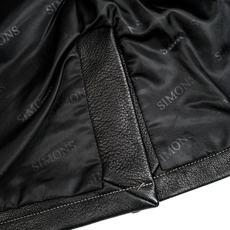 Leather Tailored Jacket — Natural Black, 1920s Deerskin