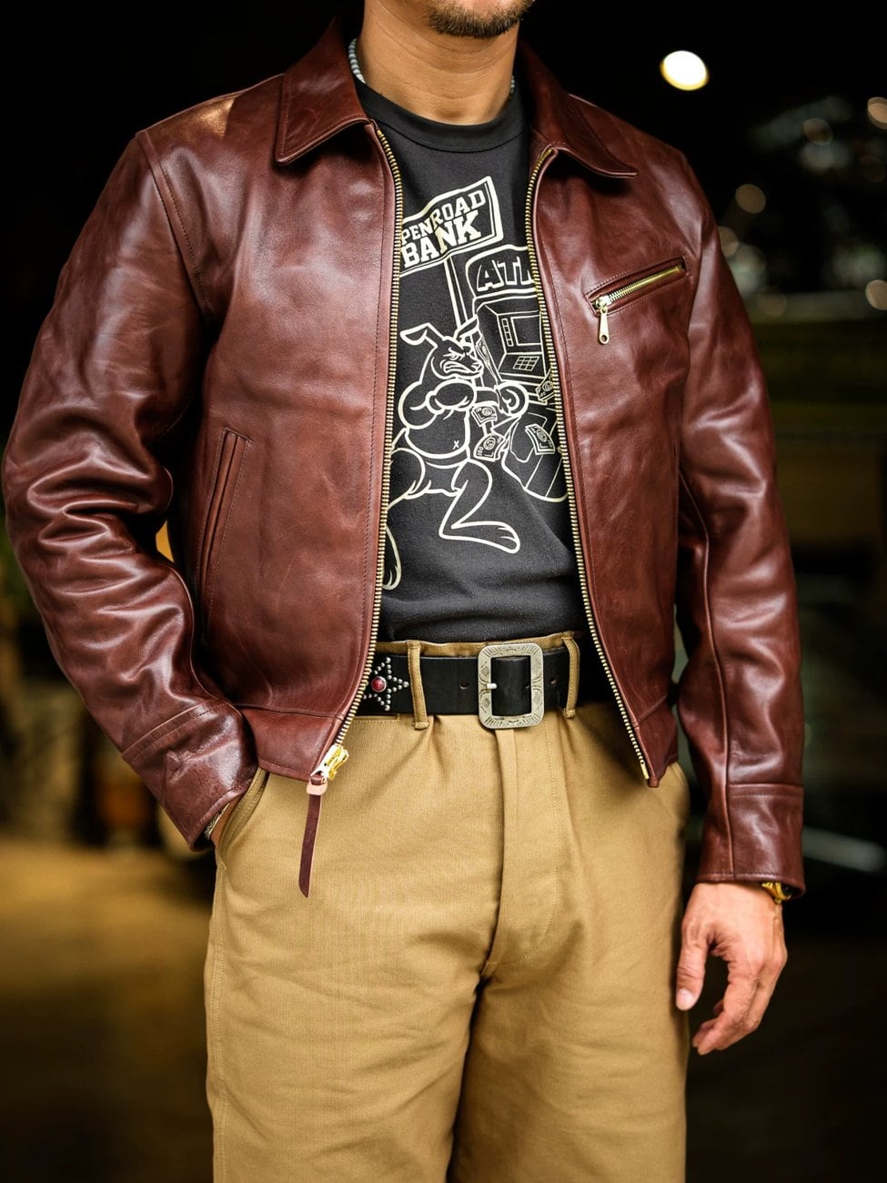 カリフォルニアジャケット 短丈ワイド 1940s ホースハイド
