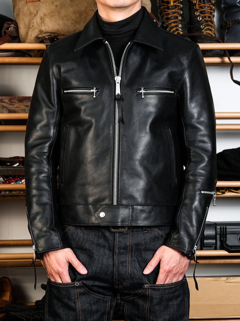 551 Leather Jacket — British Classic, Black Calfskin