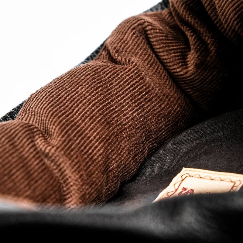 Leather Down Vest — Western Style, Goatskin