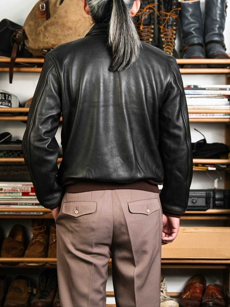A-2 Leather Flight Jacket — Military, Short, Tea-Core Goatskin