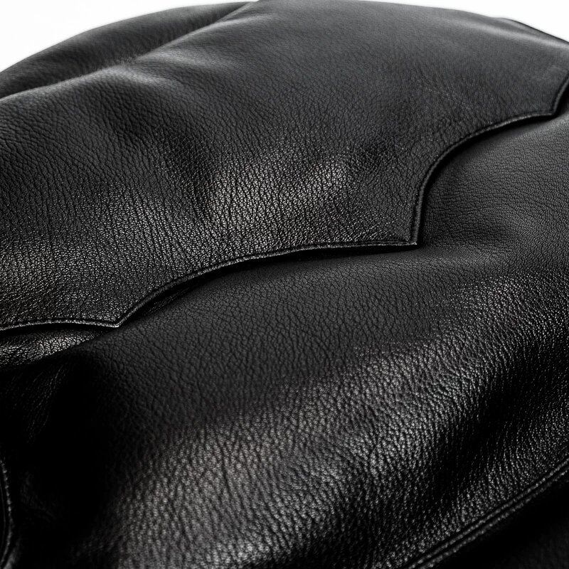 Leather Down Vest — Western Style, Goatskin