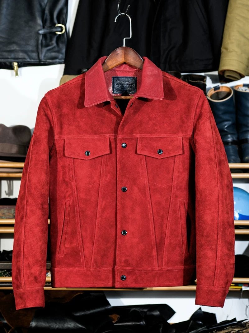 Suede Trucker Jacket — Third Type, Goat Suede