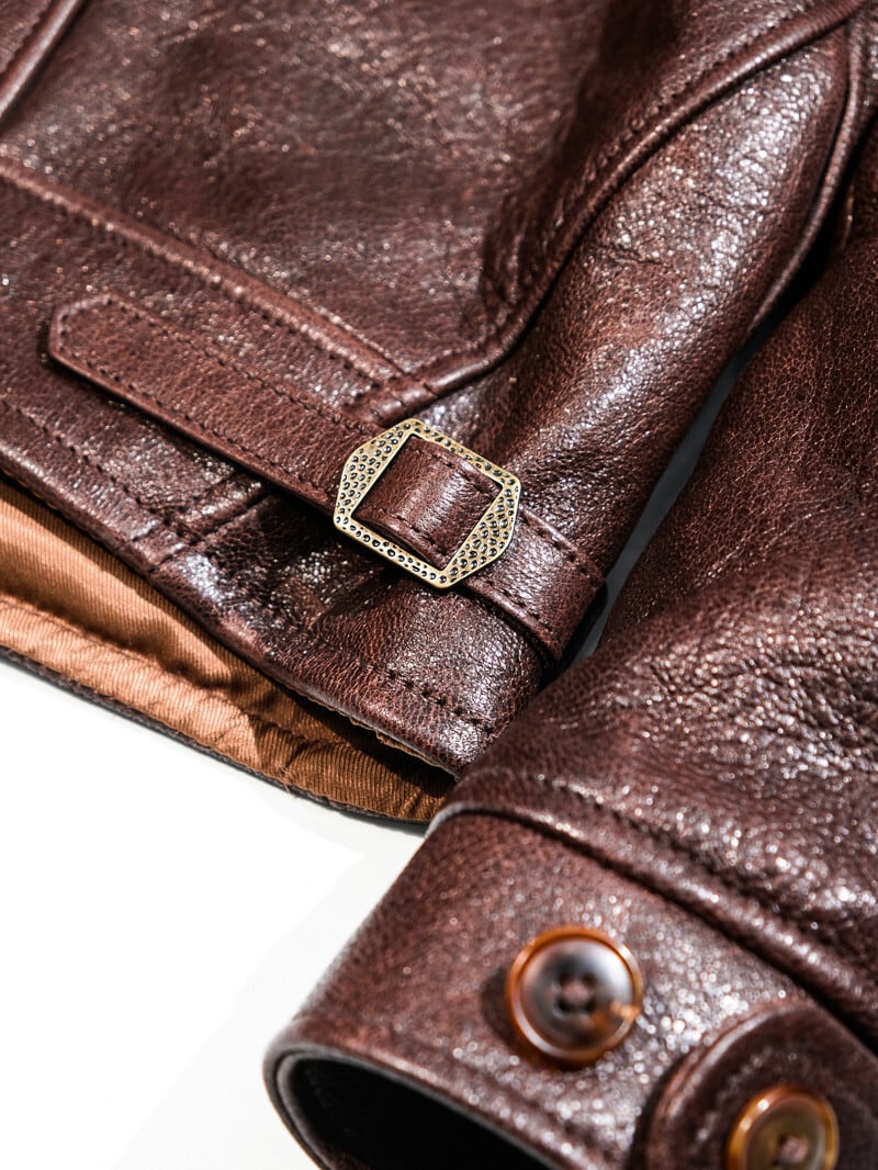 MENDOZA Vintage Grain Single Riders — Dark Brown Goatskin