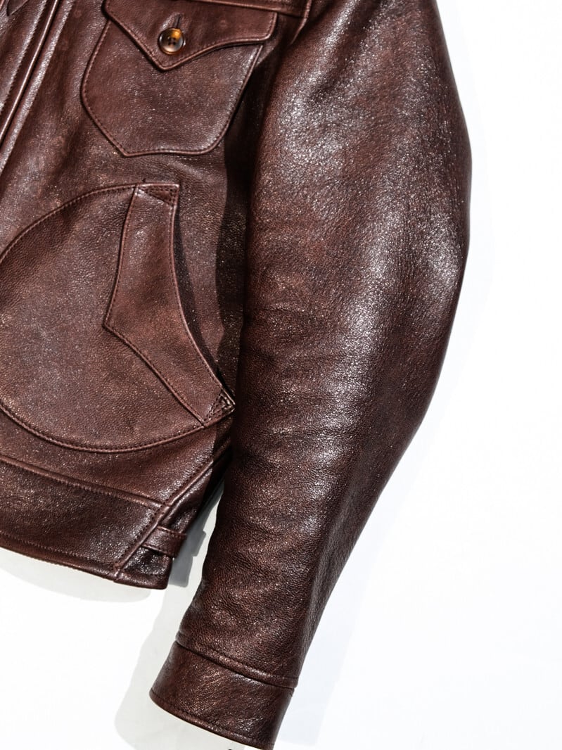 MENDOZA Vintage Grain Single Riders — Dark Brown Goatskin