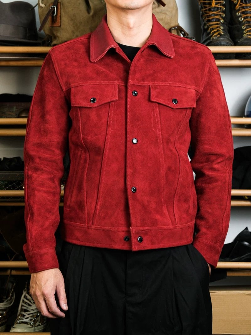 Suede Trucker Jacket — Third Type, Goat Suede