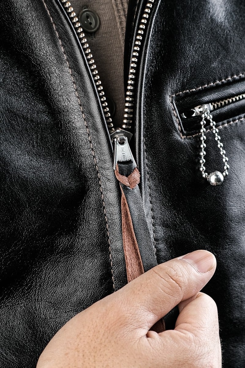 1930s Half-Belt Leather Jacket — Vintage Finish, Horsehide