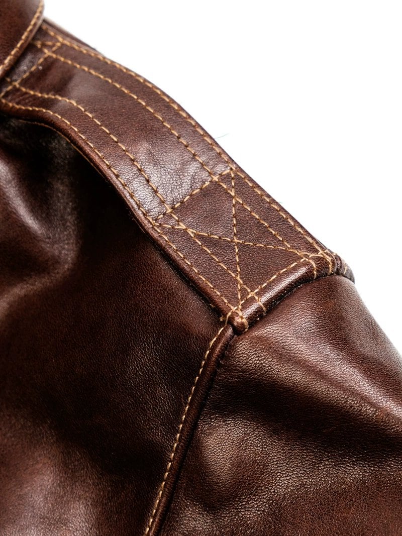 A-2 Leather Flight Jacket 18775 — Mocha Brown Vintage Reproduction, Horsehide