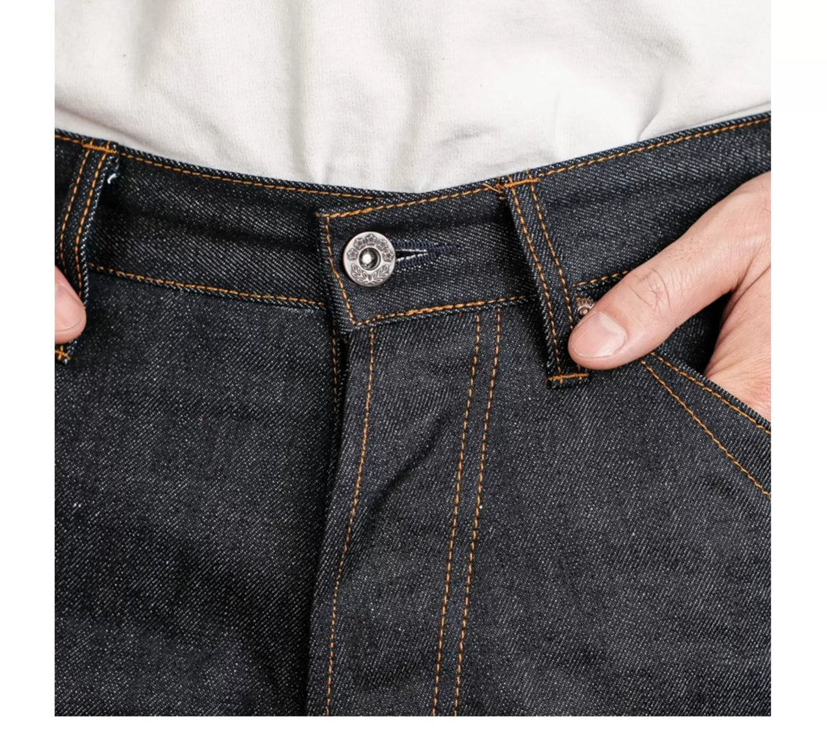 ライディングデニム 14oz ダイヤキルト補強 セルビッジ インディゴ