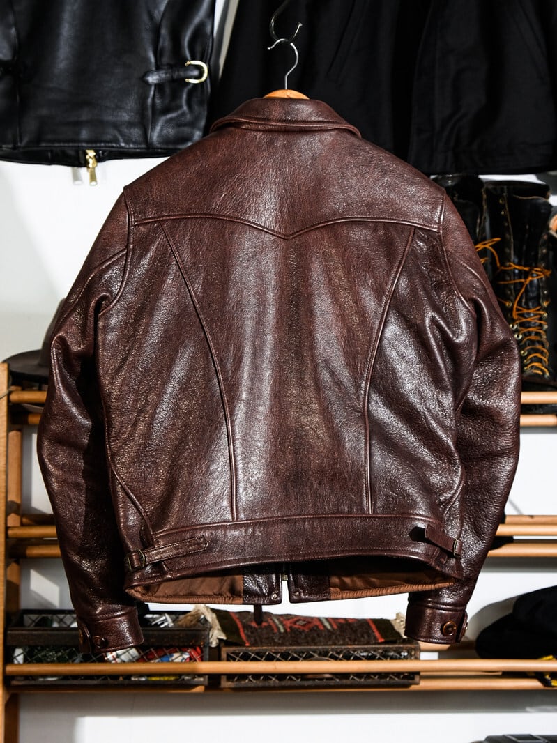 MENDOZA Vintage Grain Single Riders — Dark Brown Goatskin