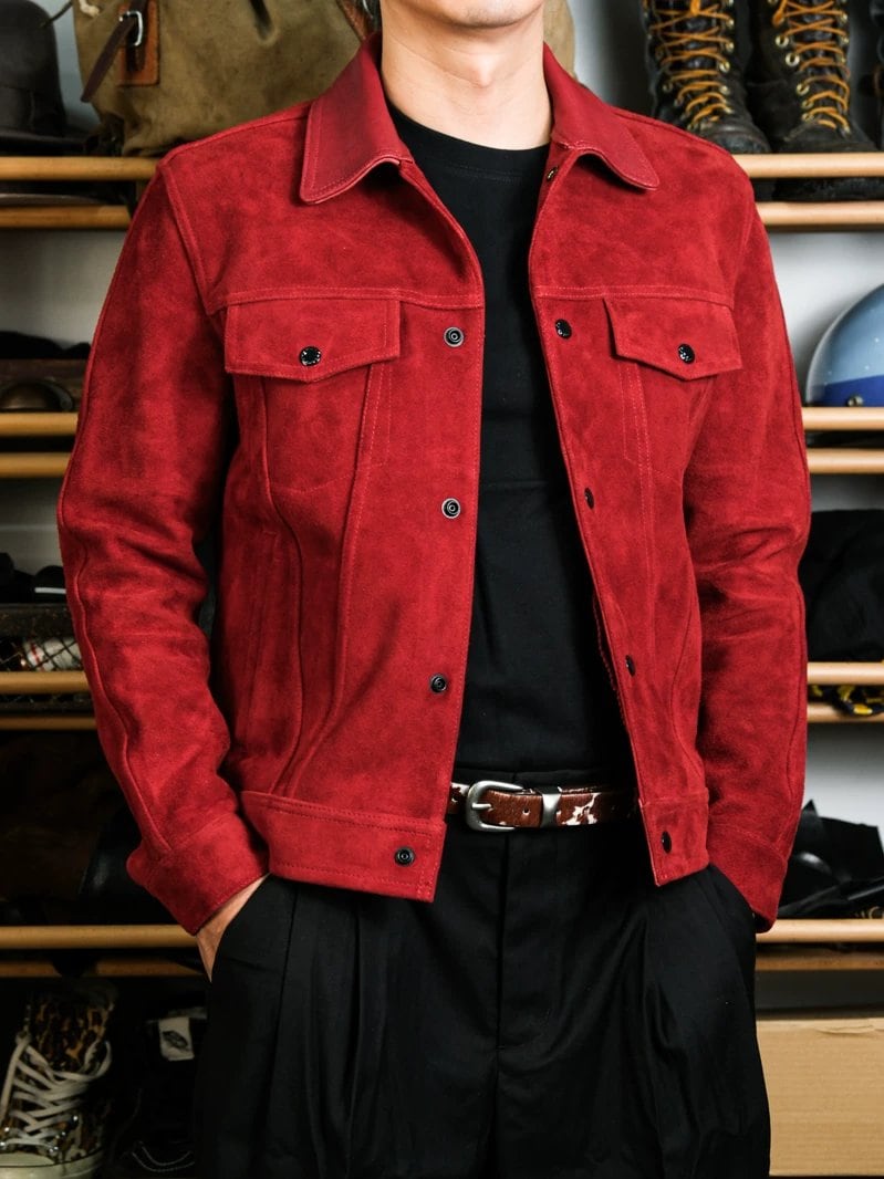 Suede Trucker Jacket — Third Type, Goat Suede