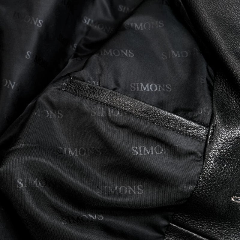 Leather Tailored Jacket — Natural Black, 1920s Deerskin
