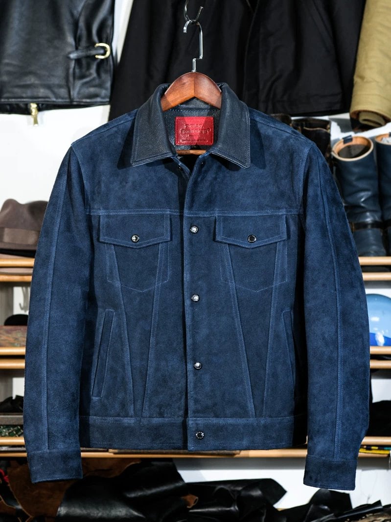 Suede Trucker Jacket — Third Type, Goat Suede