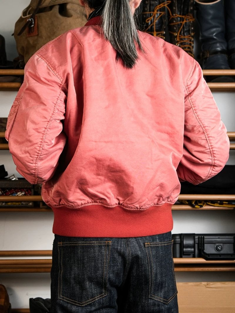 MA-1 Flight Jacket — Washed, Washed Pink, Nylon