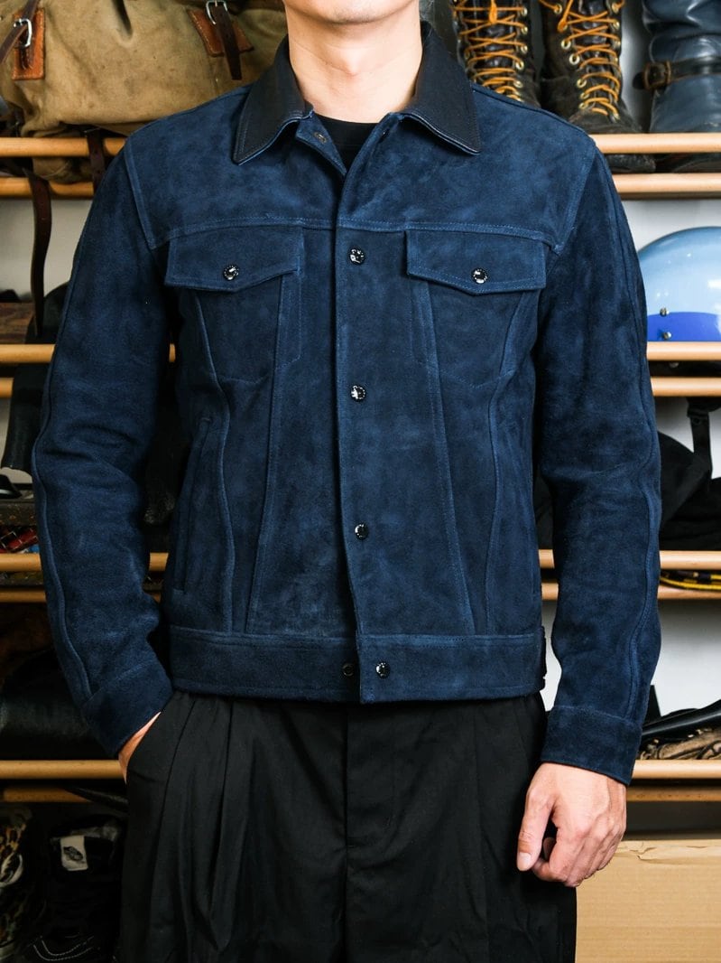 Suede Trucker Jacket — Third Type, Goat Suede