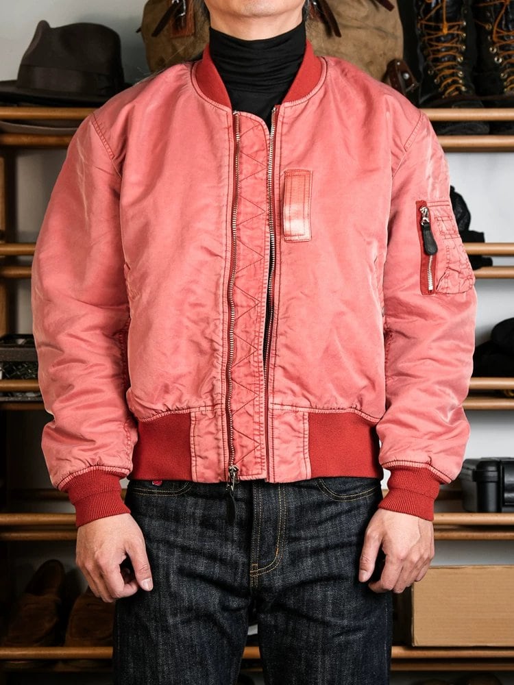 MA-1 Flight Jacket — Washed, Washed Pink, Nylon