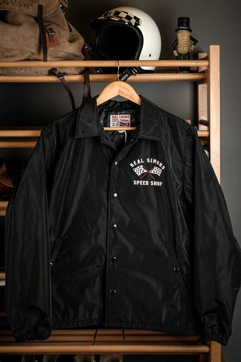 Coach Jacket — Riding, Waterproof, Black Nylon