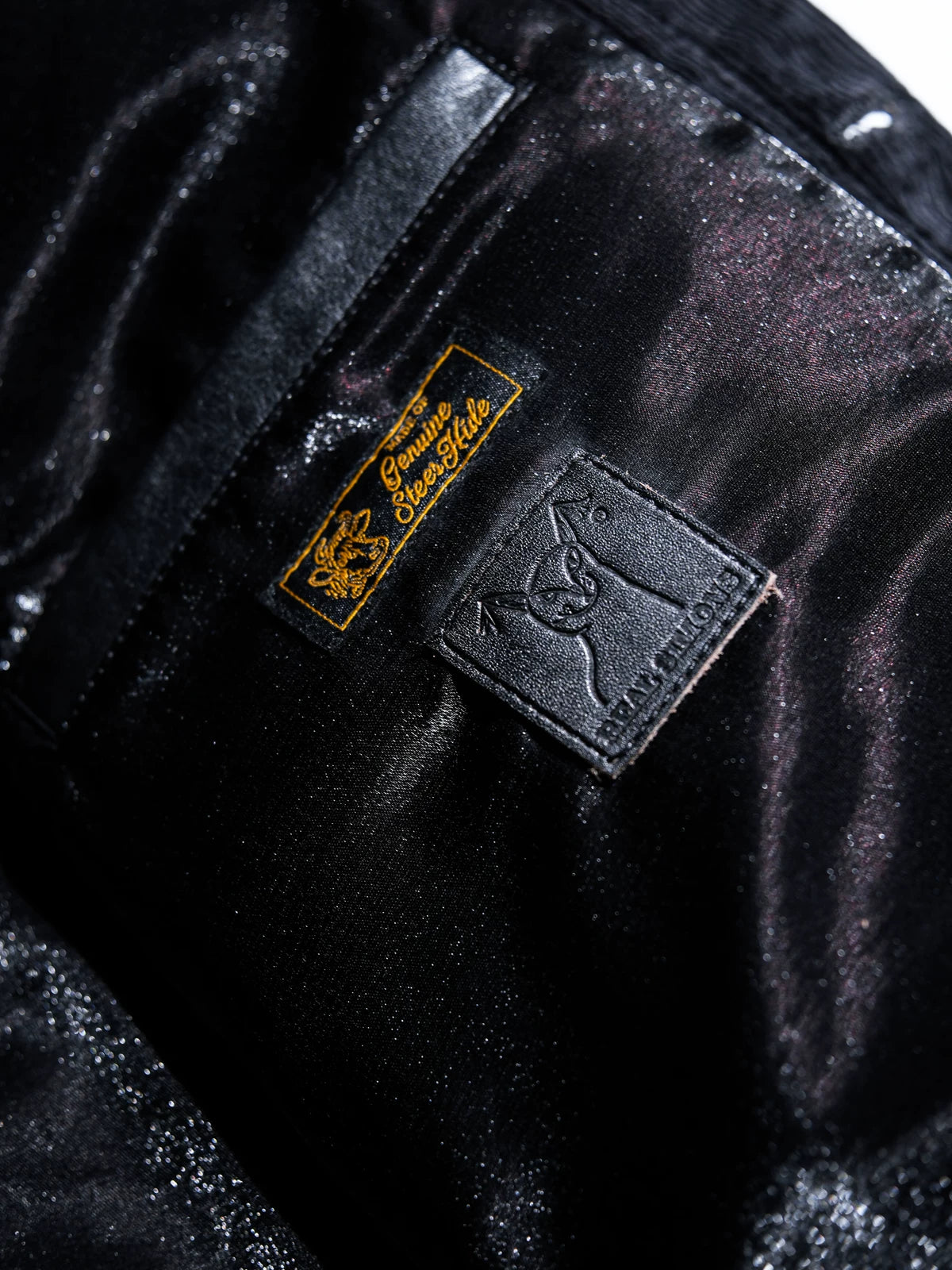 DURANGO Leather Trucker Jacket, Type1, Shield Pocket, Tea-Core Cowhide