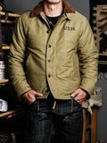 N-1 デッキジャケット 14oz ウール・アルパカ混 USN復刻 2ndモデル｜カーキグリーン