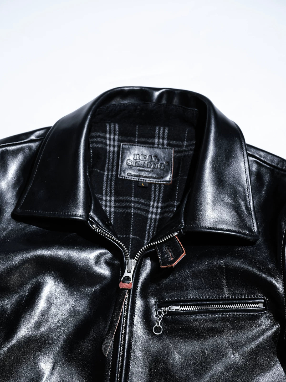 ハーフベルト レザージャケット 1930 SPORTS JKT パドヴァ茶芯 ブラック ホースハイド