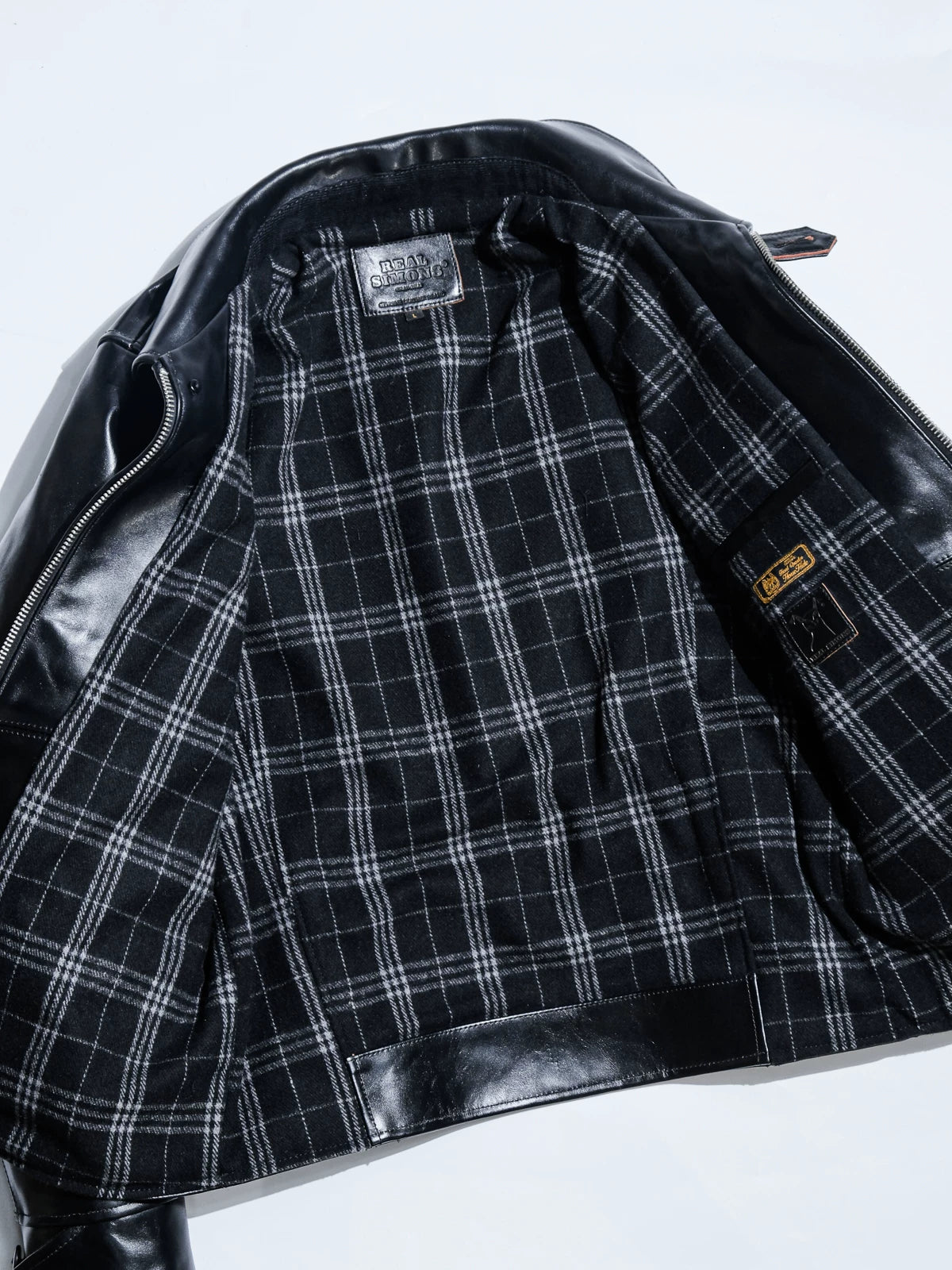 ハーフベルト レザージャケット 1930 SPORTS JKT パドヴァ茶芯 ブラック ホースハイド
