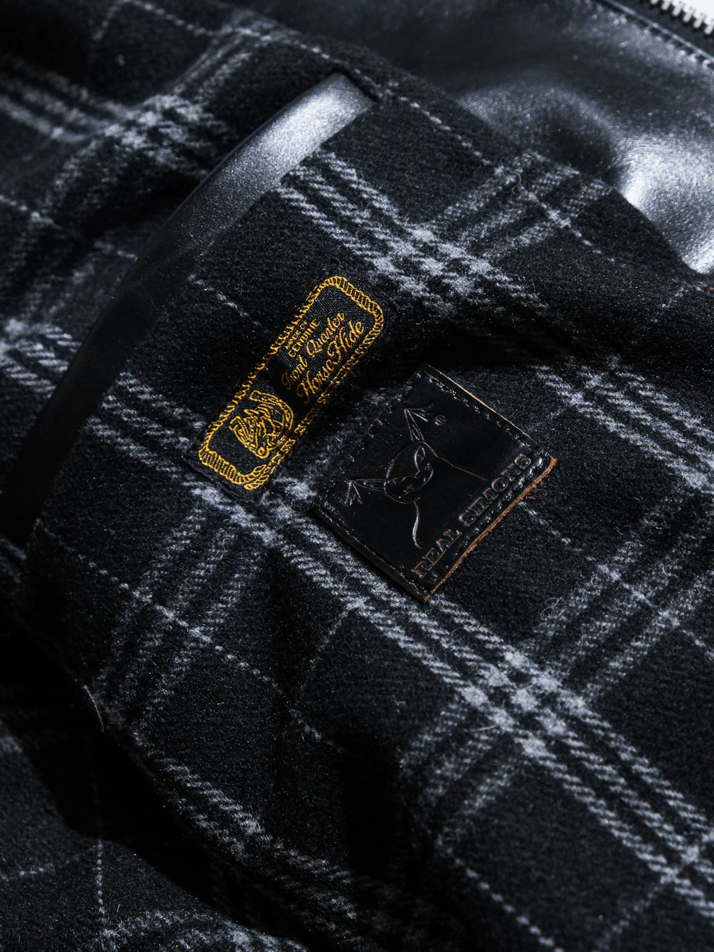 ハーフベルト レザージャケット 1930 SPORTS JKT パドヴァ茶芯 ブラック ホースハイド