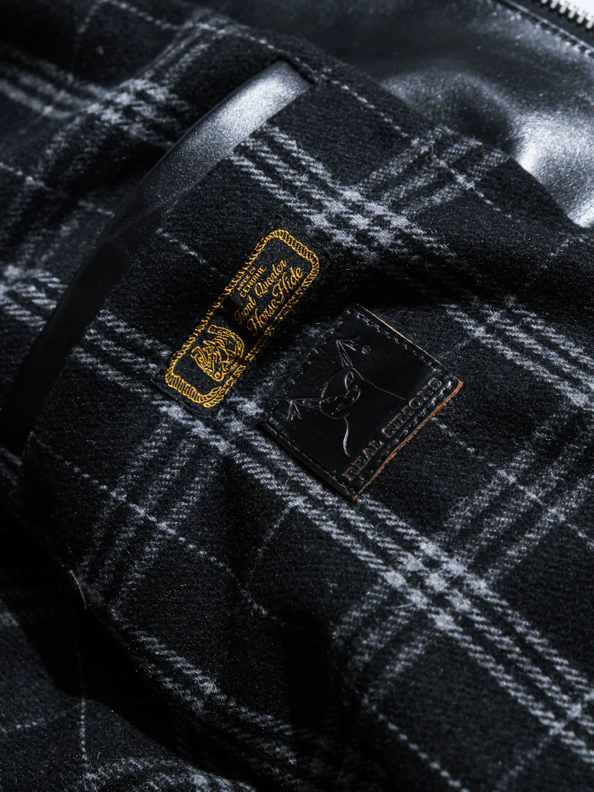 ハーフベルト レザージャケット 1930 SPORTS JKT パドヴァ茶芯 ブラック ホースハイド