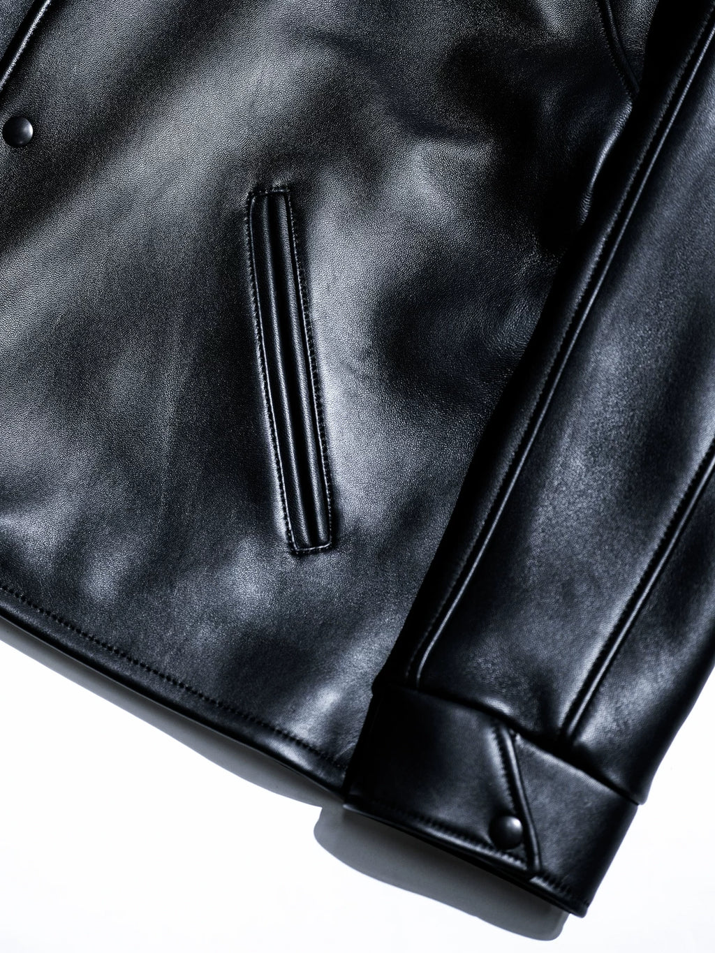 CAMDEN Leather Coach Jacket, Short and Wide, Thick French Sheepskin