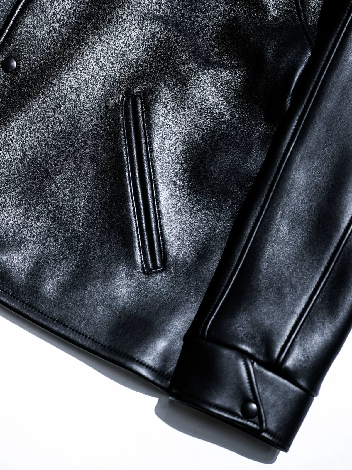 CAMDEN Leather Coach Jacket, Short and Wide, Thick French Sheepskin