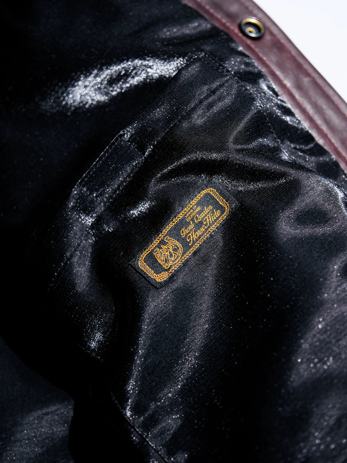 LARAMIE Leather Western Shirt Jacket, Double Yoke, Wine Red Oil-Wax Horsehide