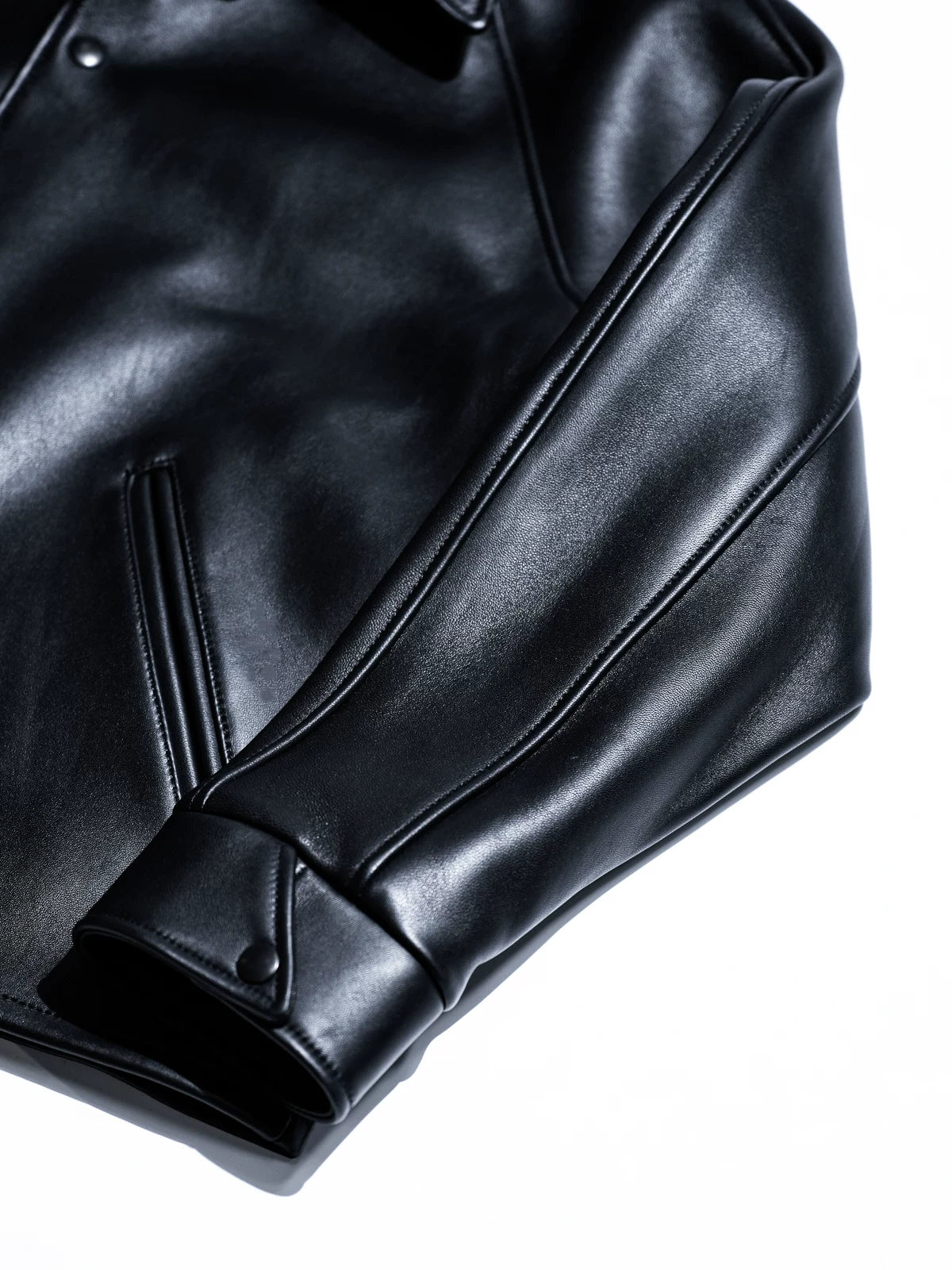 CAMDEN Leather Coach Jacket, Short and Wide, Thick French Sheepskin