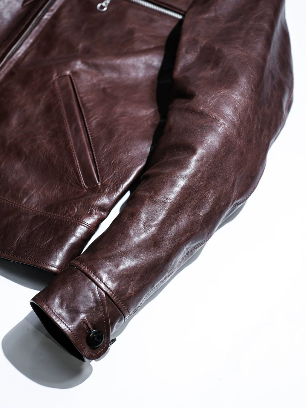 ハーフベルト レザージャケット 1930 SPORTS JKT パドヴァ シールブラウン 水染め ホースハイド