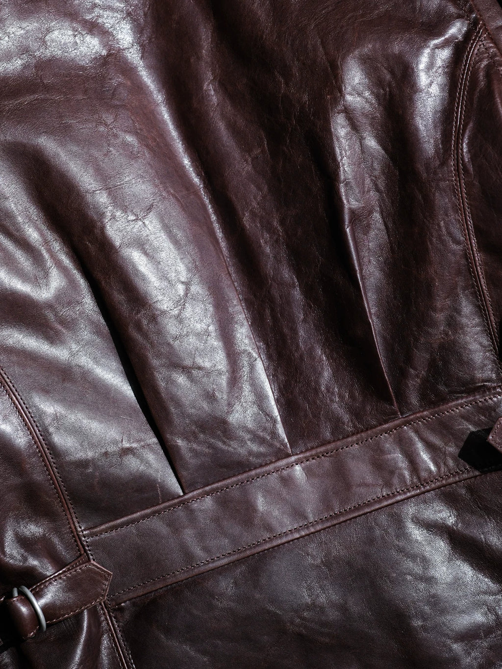 ハーフベルト レザージャケット 1930 SPORTS JKT パドヴァ シールブラウン 水染め ホースハイド