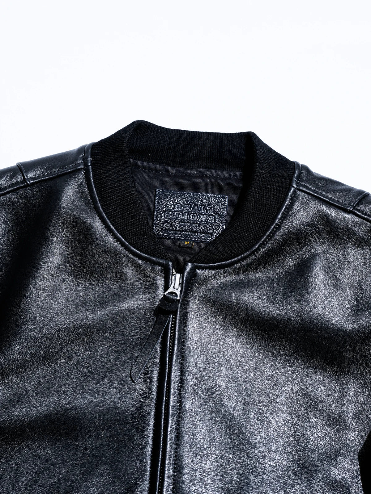 MA-1 レザーボンバージャケット MERCER ワイドシルエット 芯通し染め シープスキン