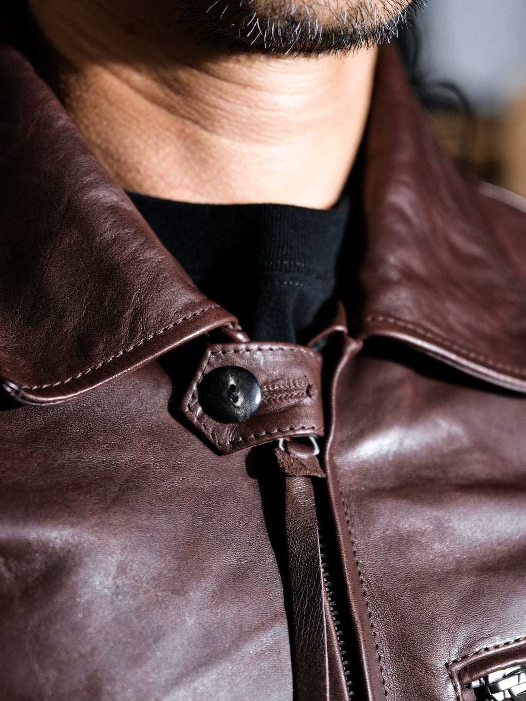 ハーフベルト レザージャケット 1930 SPORTS JKT パドヴァ シールブラウン 水染め ホースハイド
