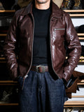 ハーフベルト レザージャケット 1930 SPORTS JKT パドヴァ シールブラウン 水染め ホースハイド